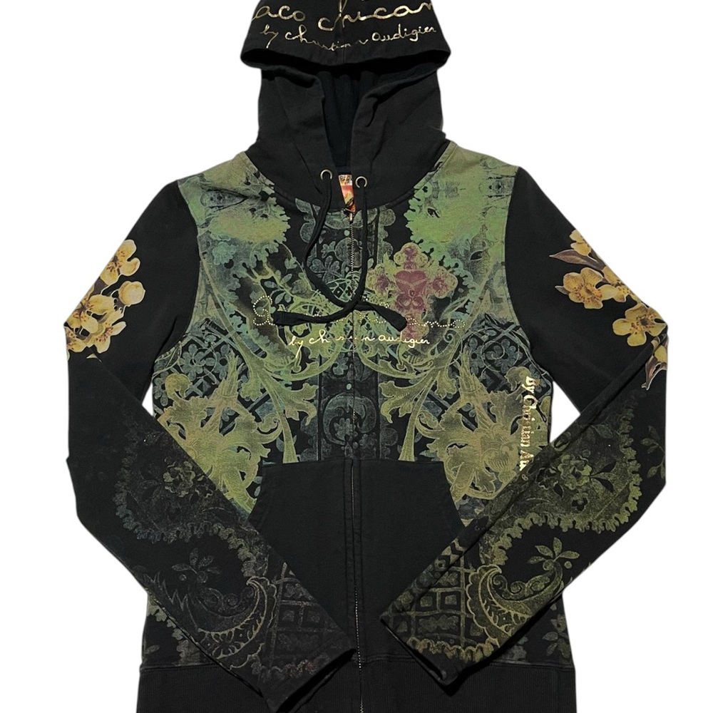 Super Rare Y2K Paco Chicano by Christian Audigier Women's Hoodie Sz S